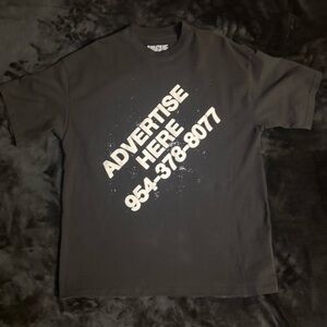 Black Graphic Tee with Bold Text